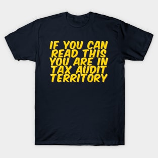 Funny Accountant Tax Audit Territory T-Shirt